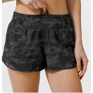 Lululemon camo black hotty hot shorts